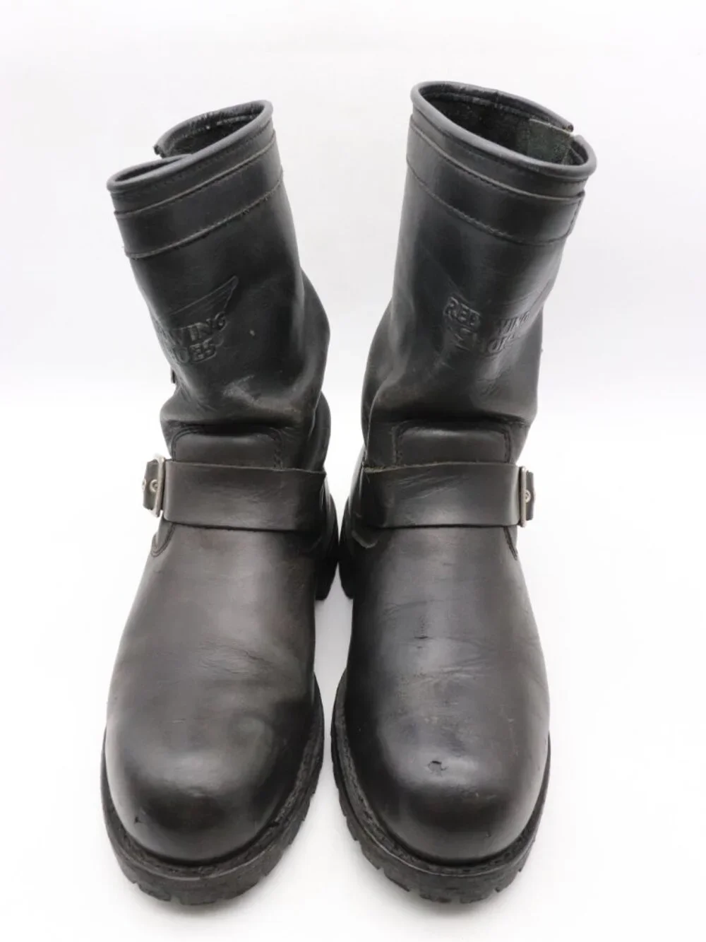 Red Wing Engineer Boots 988 Men's Size 11.5 D Steel Toe Vibram Black Leather